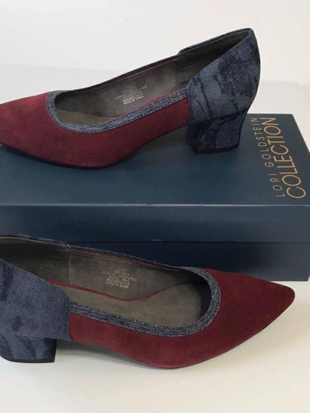 Lori Goldstein Collection Mixed Media Block Heel
